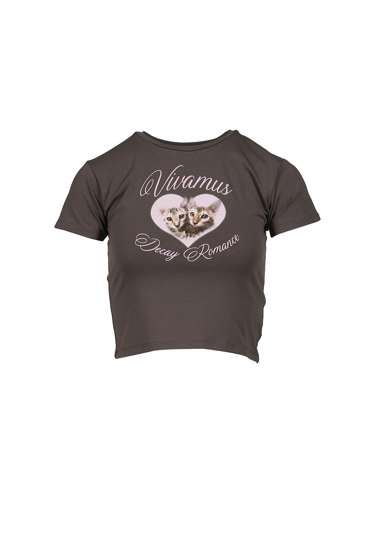 VIVAMUS 【本物保証】 Tシャツ ストリート系 レディース CATS MINI T-SHIRT / BLK