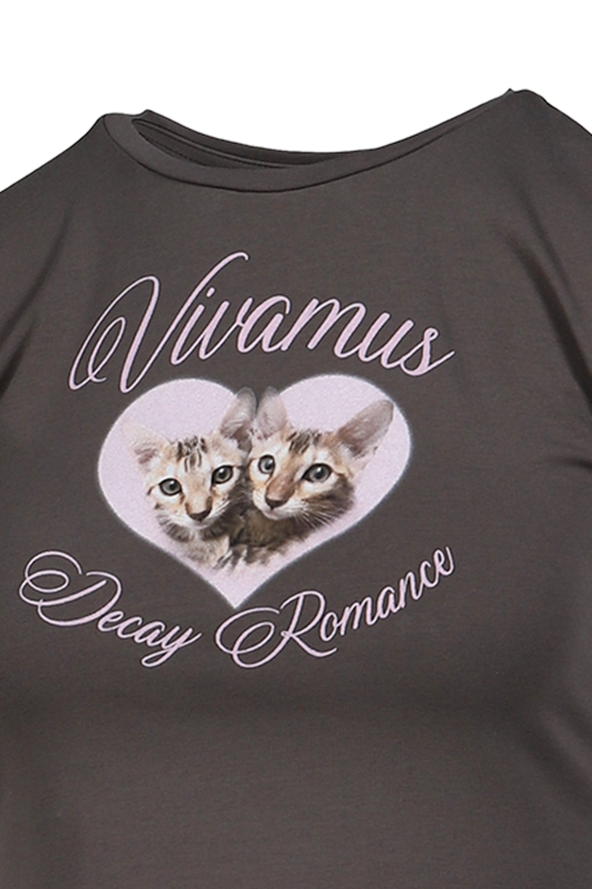 VIVAMUS 【本物保証】 Tシャツ ストリート系 レディース CATS MINI T-SHIRT / BLK