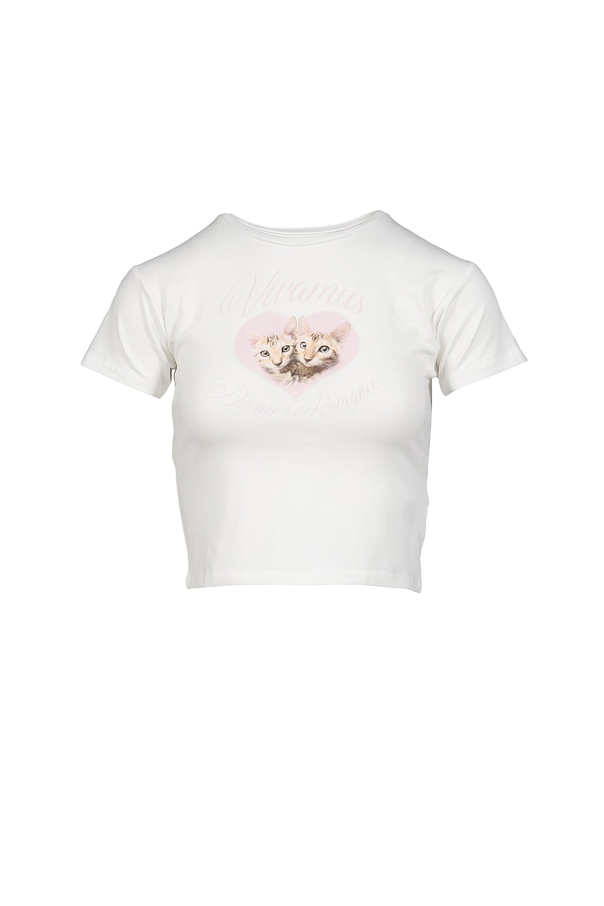VIVAMUS 【本物保証】 Tシャツ ストリート系 レディース CATS MINI T-SHIRT / WHT