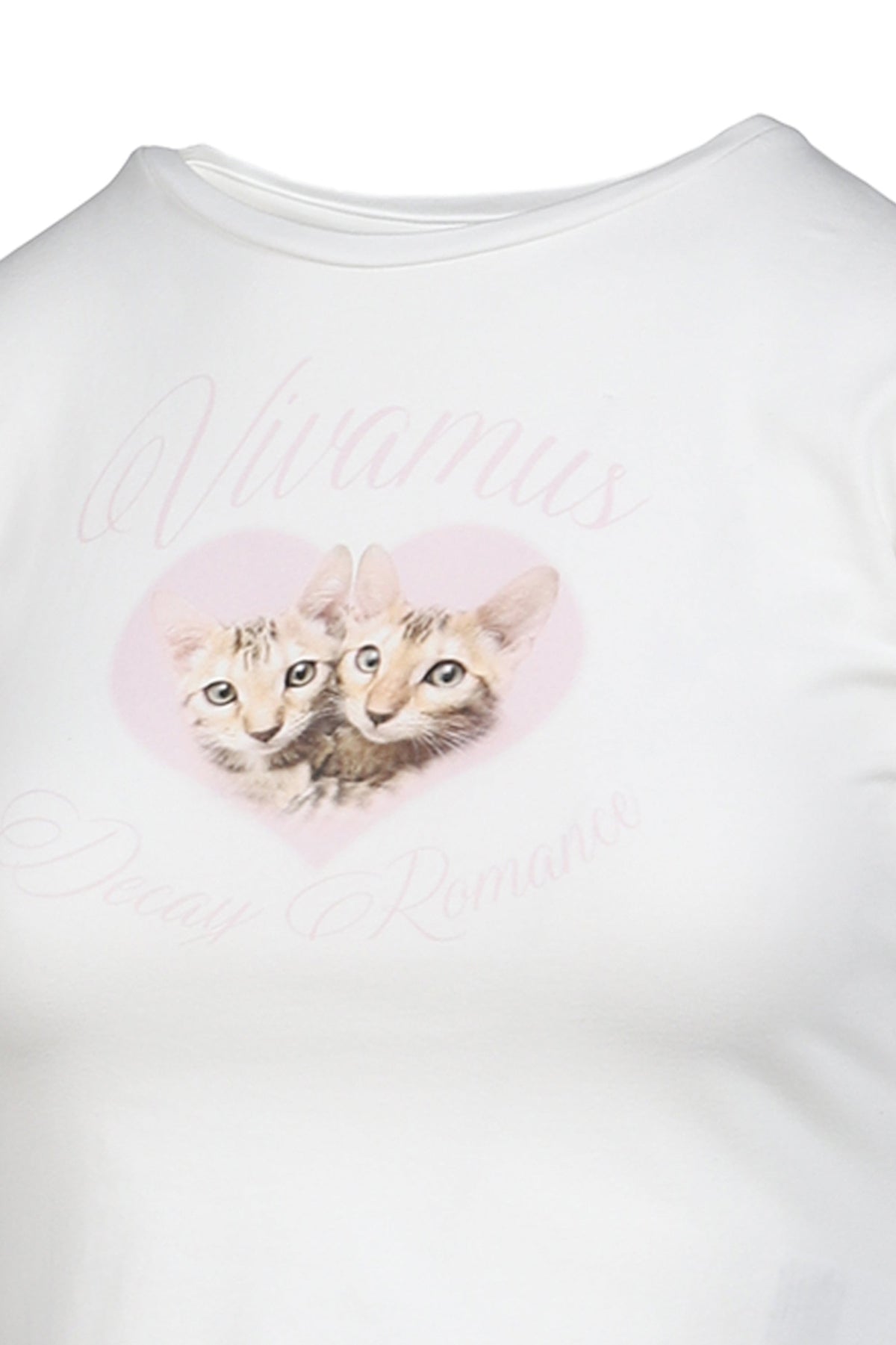 VIVAMUS 【本物保証】 Tシャツ ストリート系 レディース CATS MINI T-SHIRT / WHT