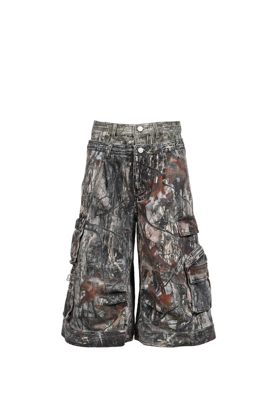 VIVAMUS 【本物保証】 ショートパンツ ストリート系 レディース CAMO SHORTS / BLK