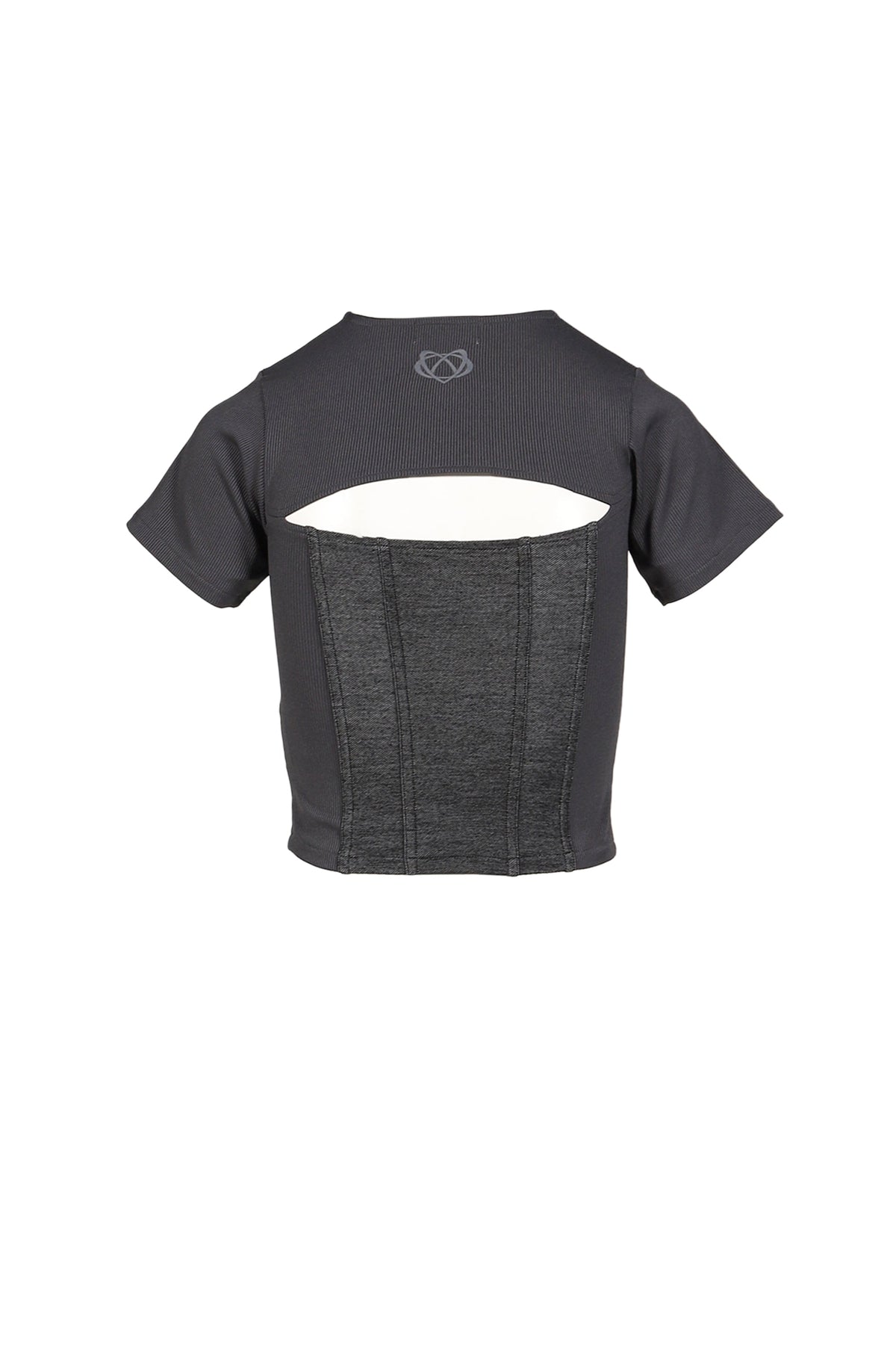 VIVAMUS 【本物保証】 シャツ ストリート系 レディース DENIM LACE COMBI T-SHIRT / BLK