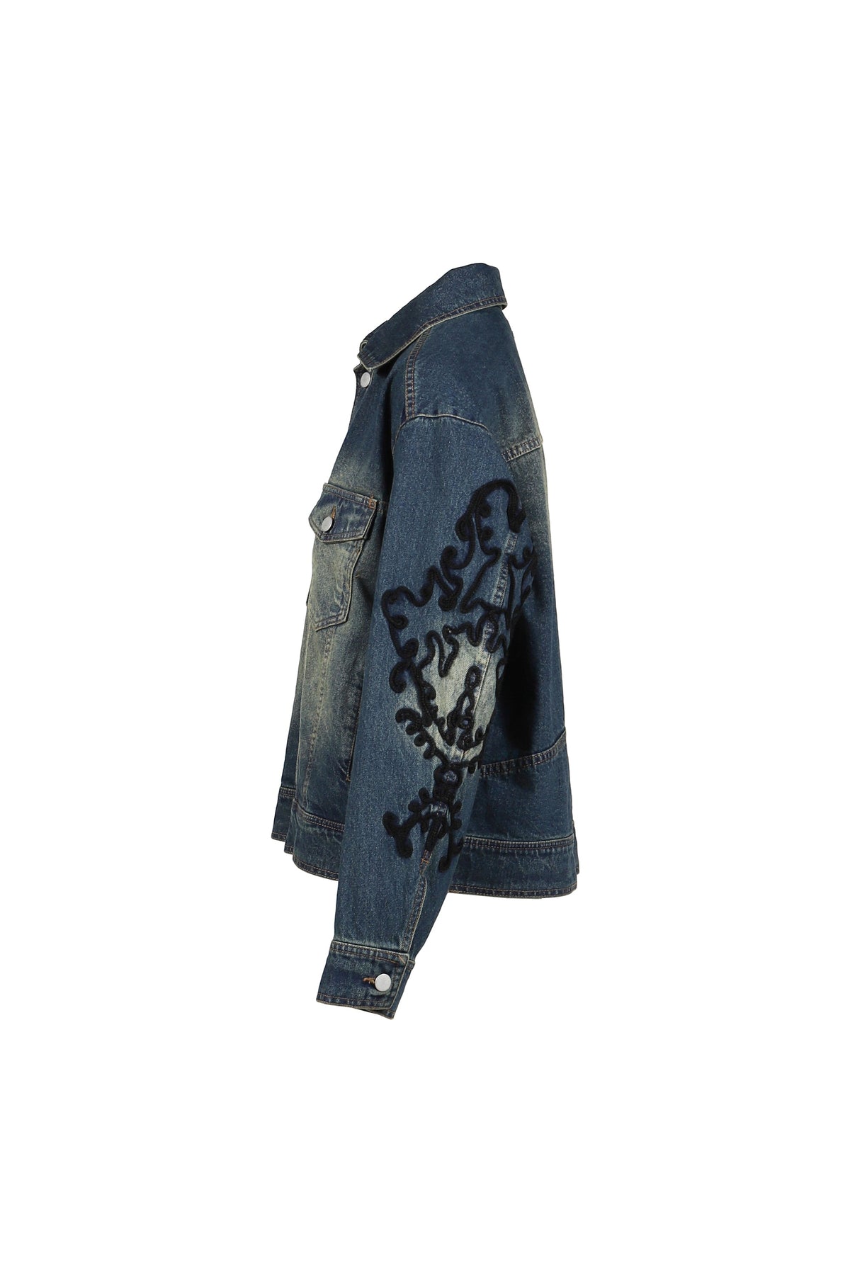 VIVAMUS 【本物保証】 ジャケット ストリート系 レディース DENIM LACE JACKET / BLU