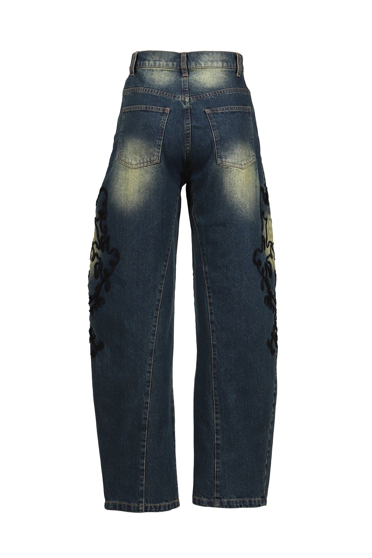 VIVAMUS 【本物保証】 デニムパンツ ストリート系 レディース DENIM LACE PANTS / BLU