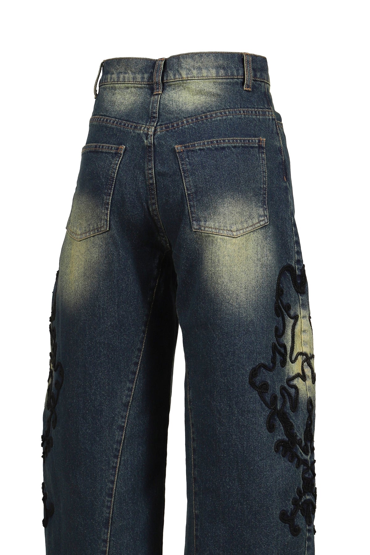 VIVAMUS 【本物保証】 デニムパンツ ストリート系 レディース DENIM LACE PANTS / BLU
