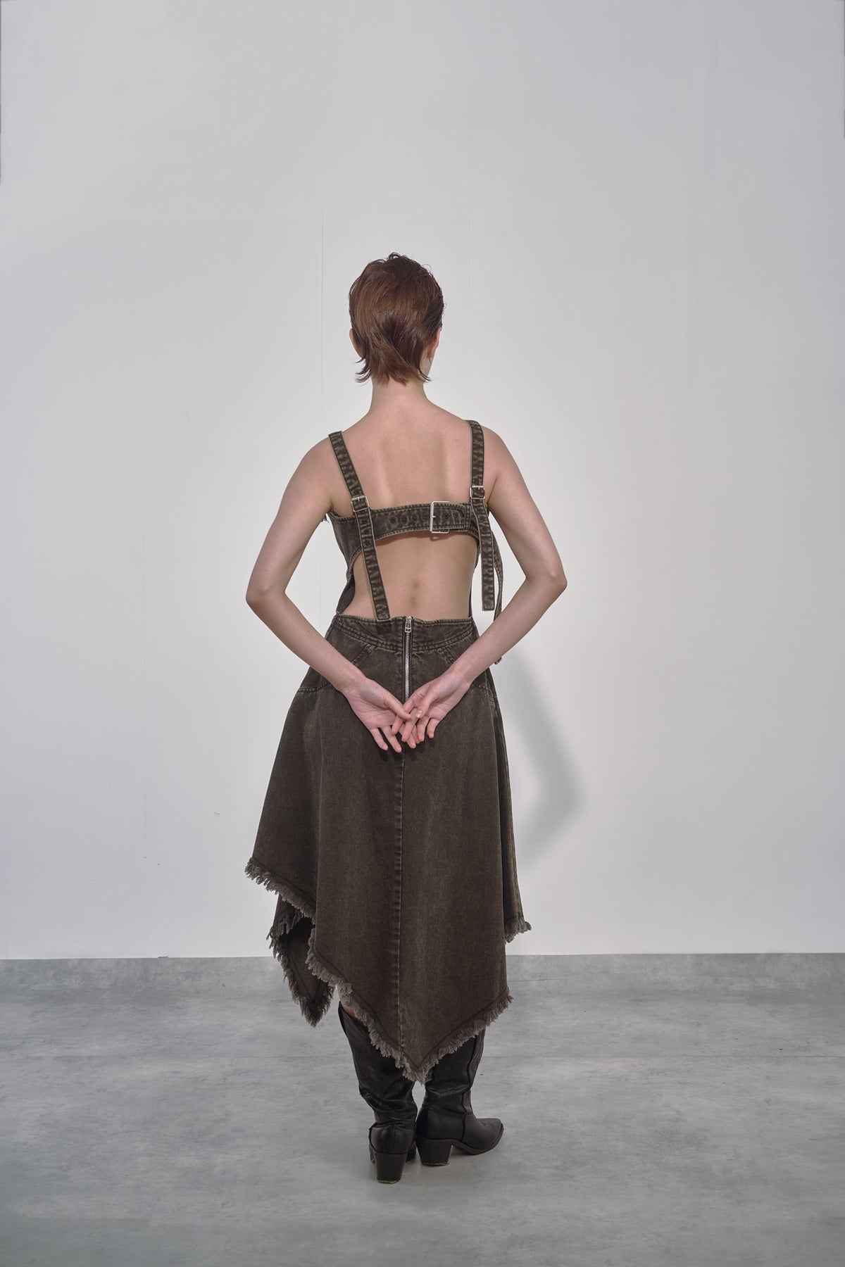 VIVAMUS 【本物保証】 ワンピース ストリート系 レディース DENIM ONE PIECE / BLK