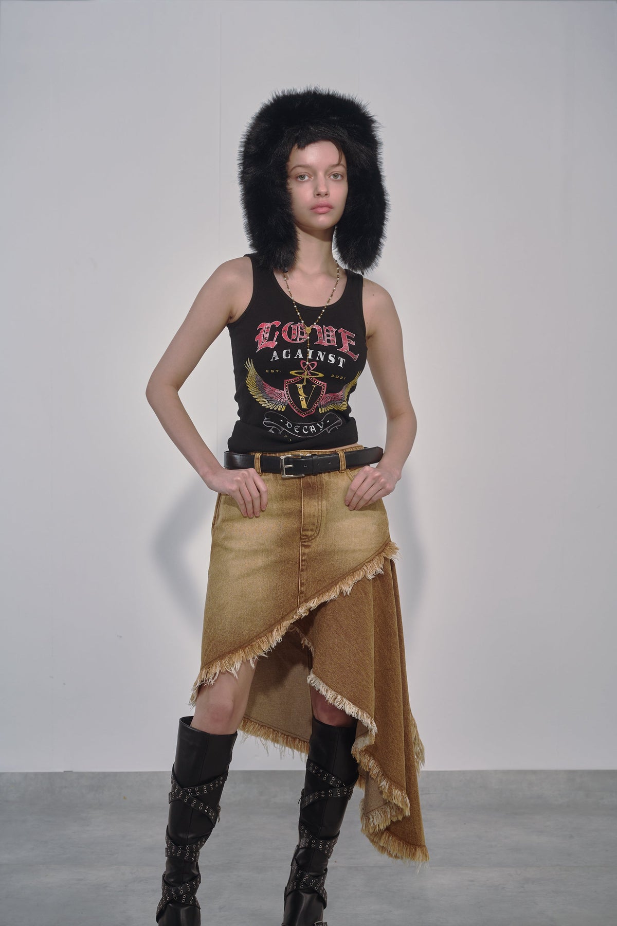 VIVAMUS 【本物保証】 タンクトップ ストリート系 レディース EMBLEM TANKTOP / BLK