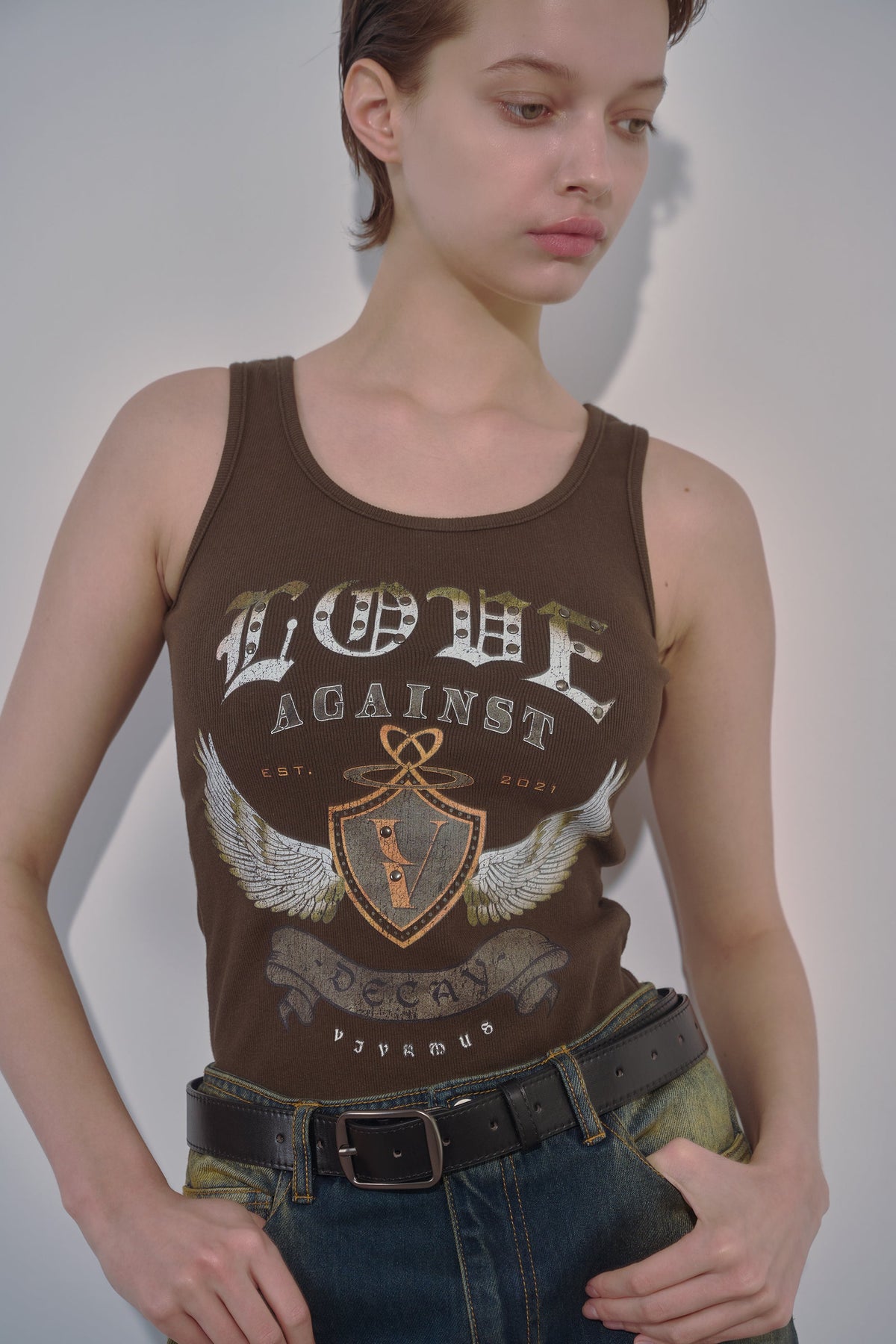 VIVAMUS 【本物保証】 タンクトップ ストリート系 レディース EMBLEM TANKTOP / BRW