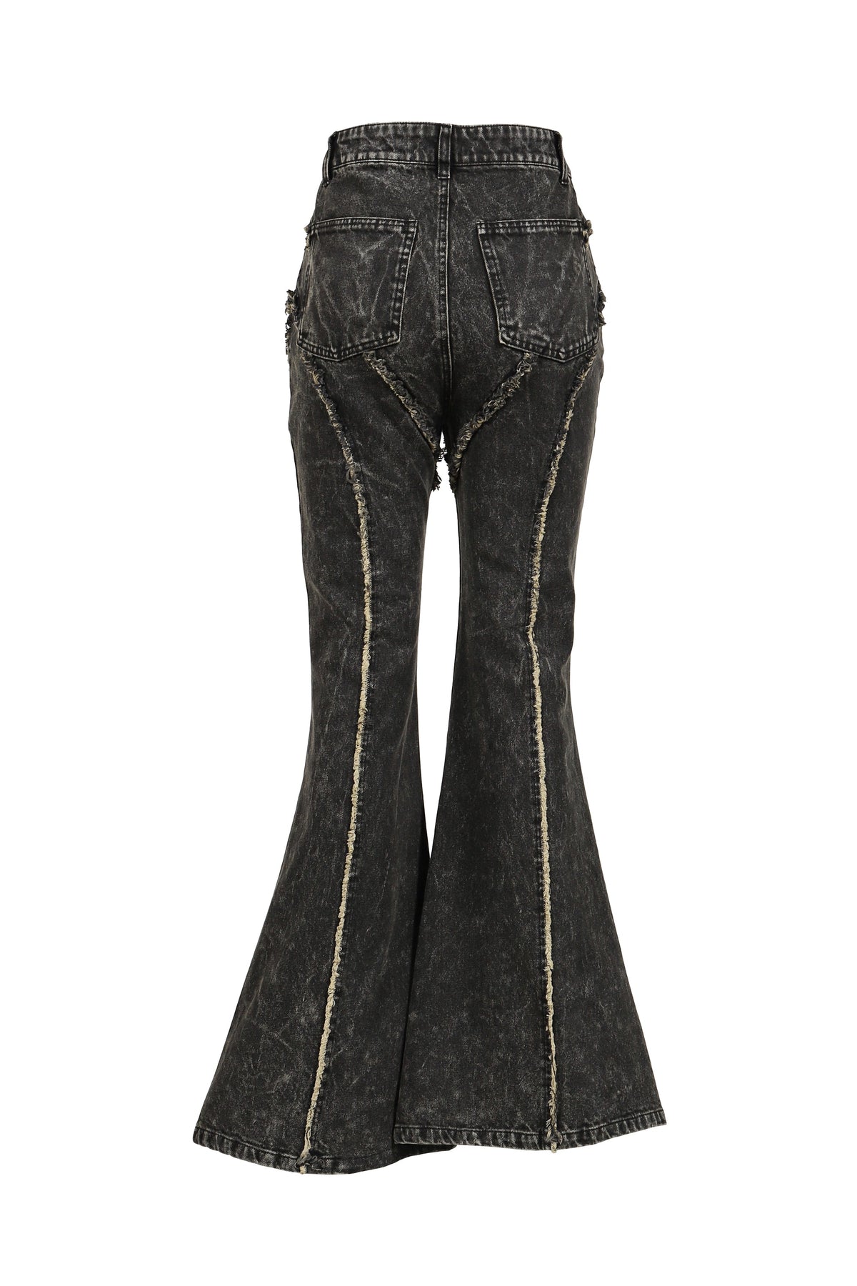 VIVAMUS 【本物保証】 デニムパンツ ストリート系 レディース FLARE DENIM PANTS / BLK