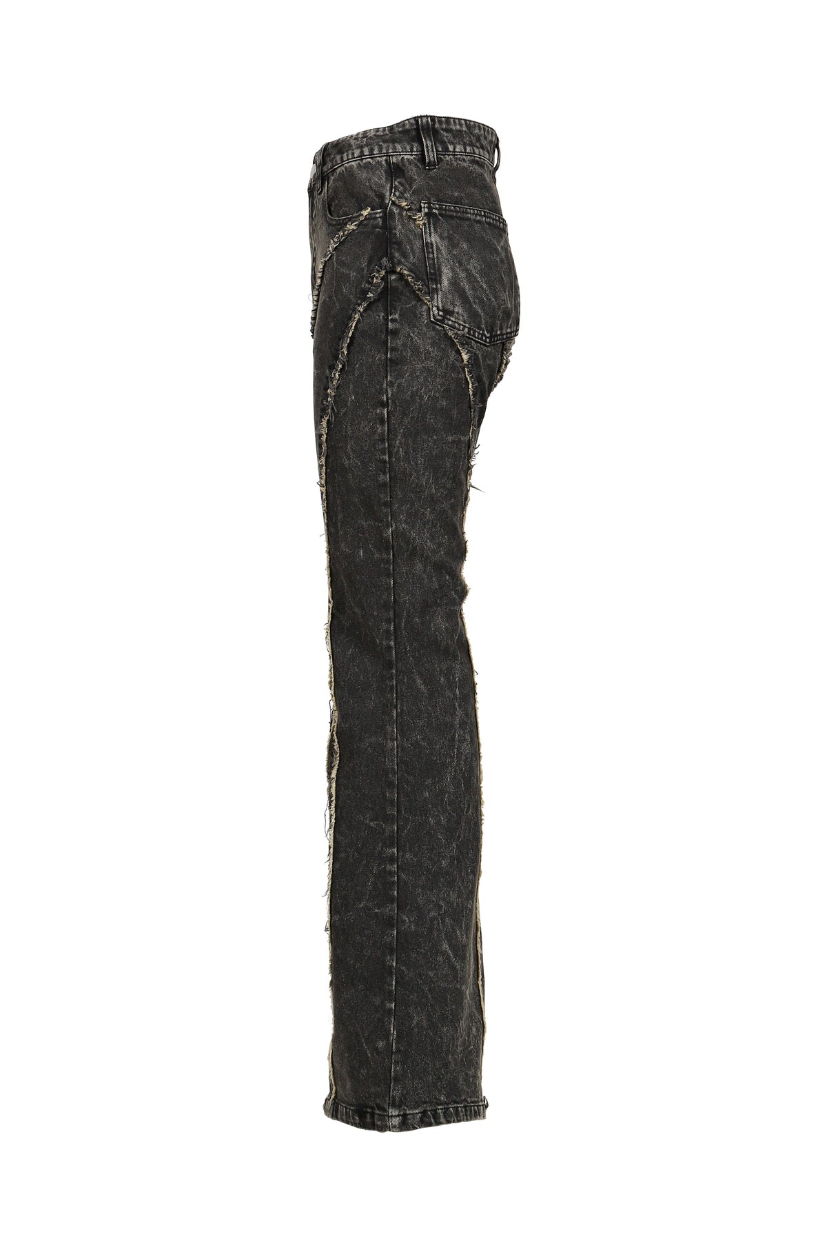 VIVAMUS 【本物保証】 デニムパンツ ストリート系 レディース FLARE DENIM PANTS / BLK