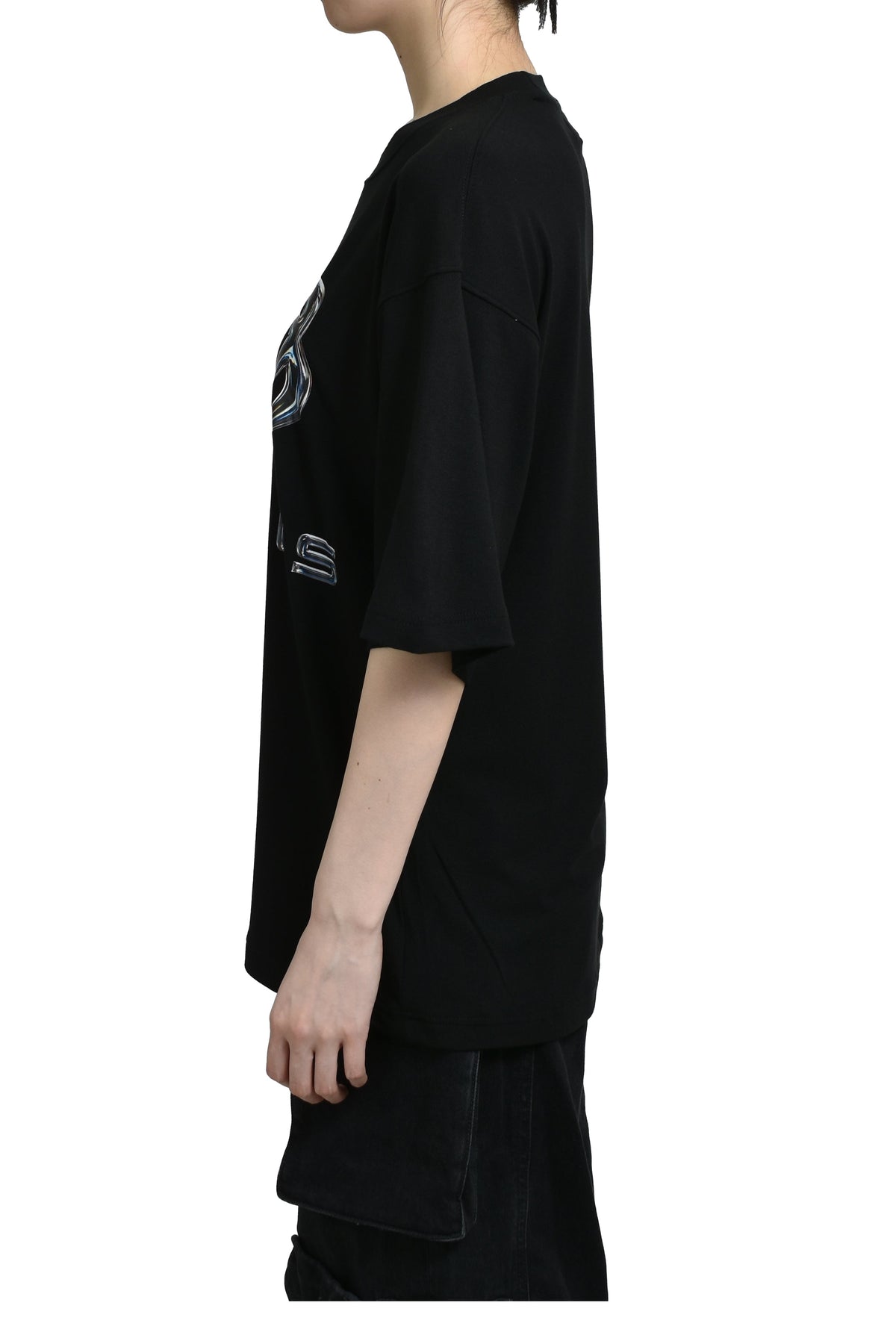 VIVAMUS 【本物保証】 Tシャツ ストリート系 レディース VIVAMUS LOGO CREWNECK T-SHIRT / BLK