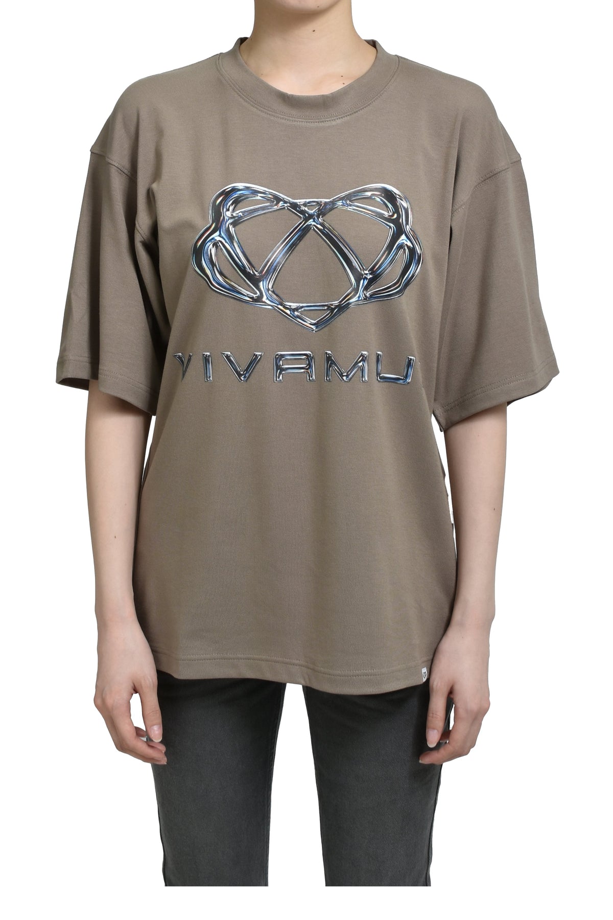 VIVAMUS 【本物保証】 Tシャツ ストリート系 レディース VIVAMUS LOGO CREWNECK T-SHIRT / BRW