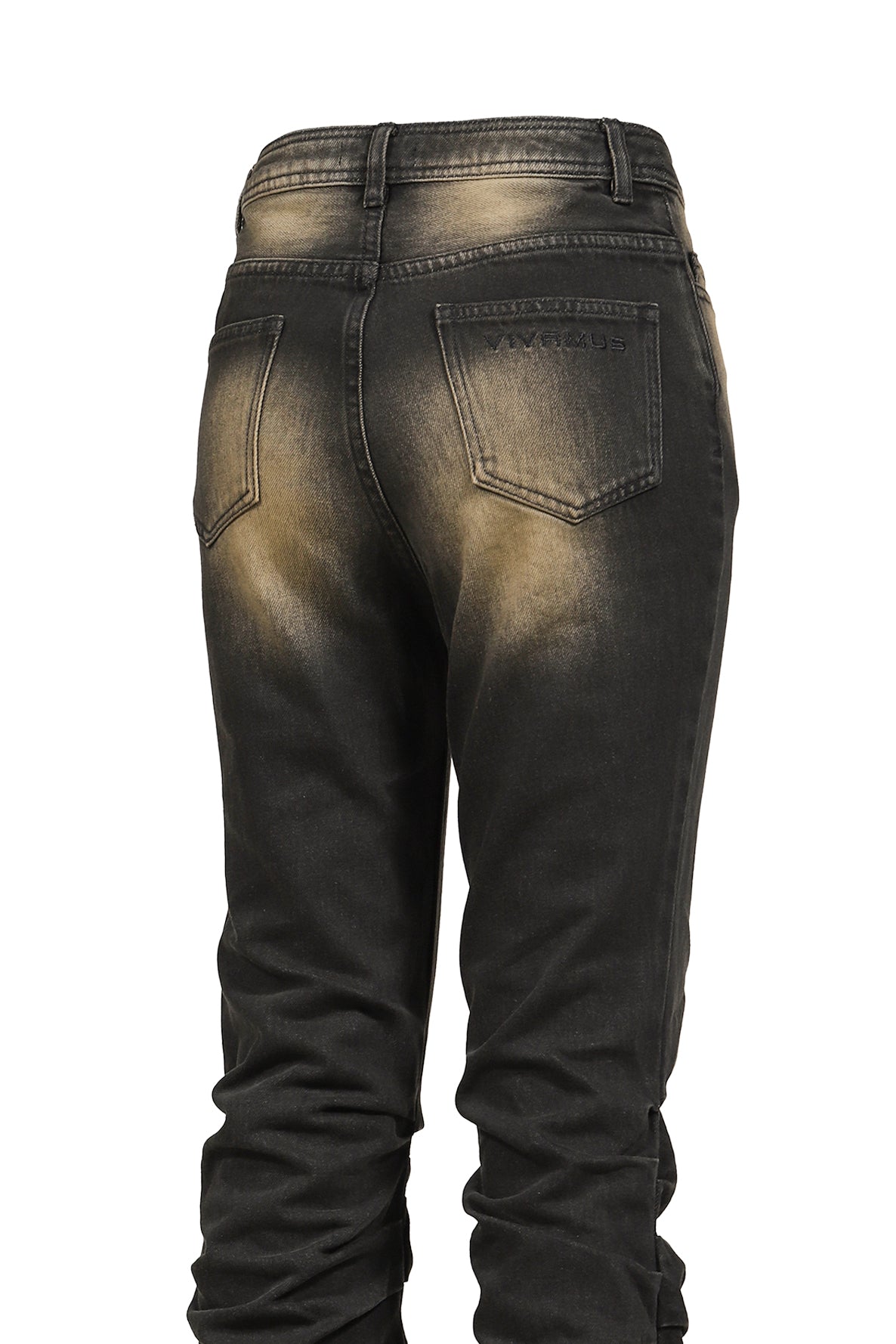 VIVAMUS 【本物保証】 デニムパンツ ストリート系 レディース LOOSED LEG DENIM PANTS / BLK