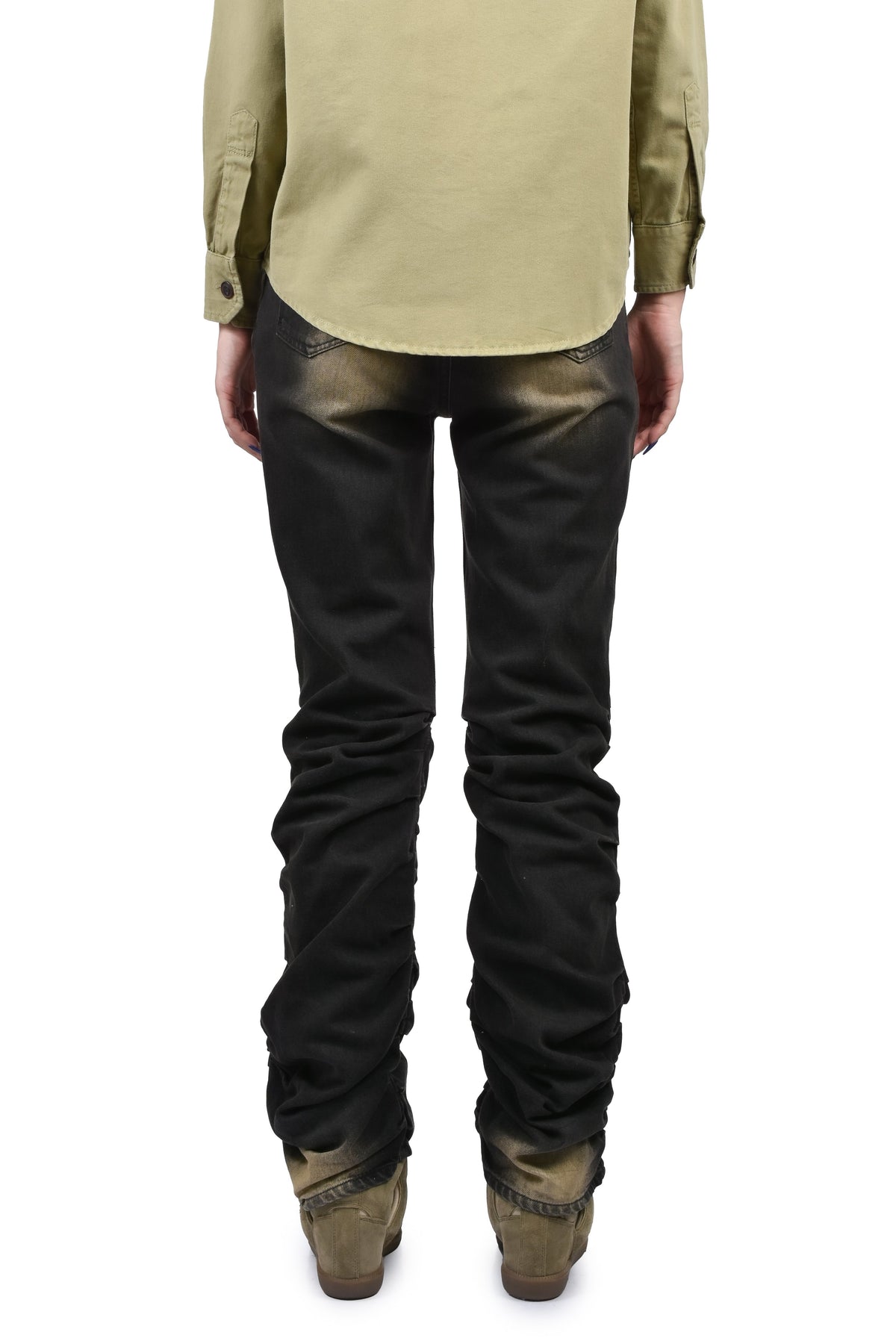 VIVAMUS 【本物保証】 デニムパンツ ストリート系 レディース LOOSED LEG DENIM PANTS / BLK