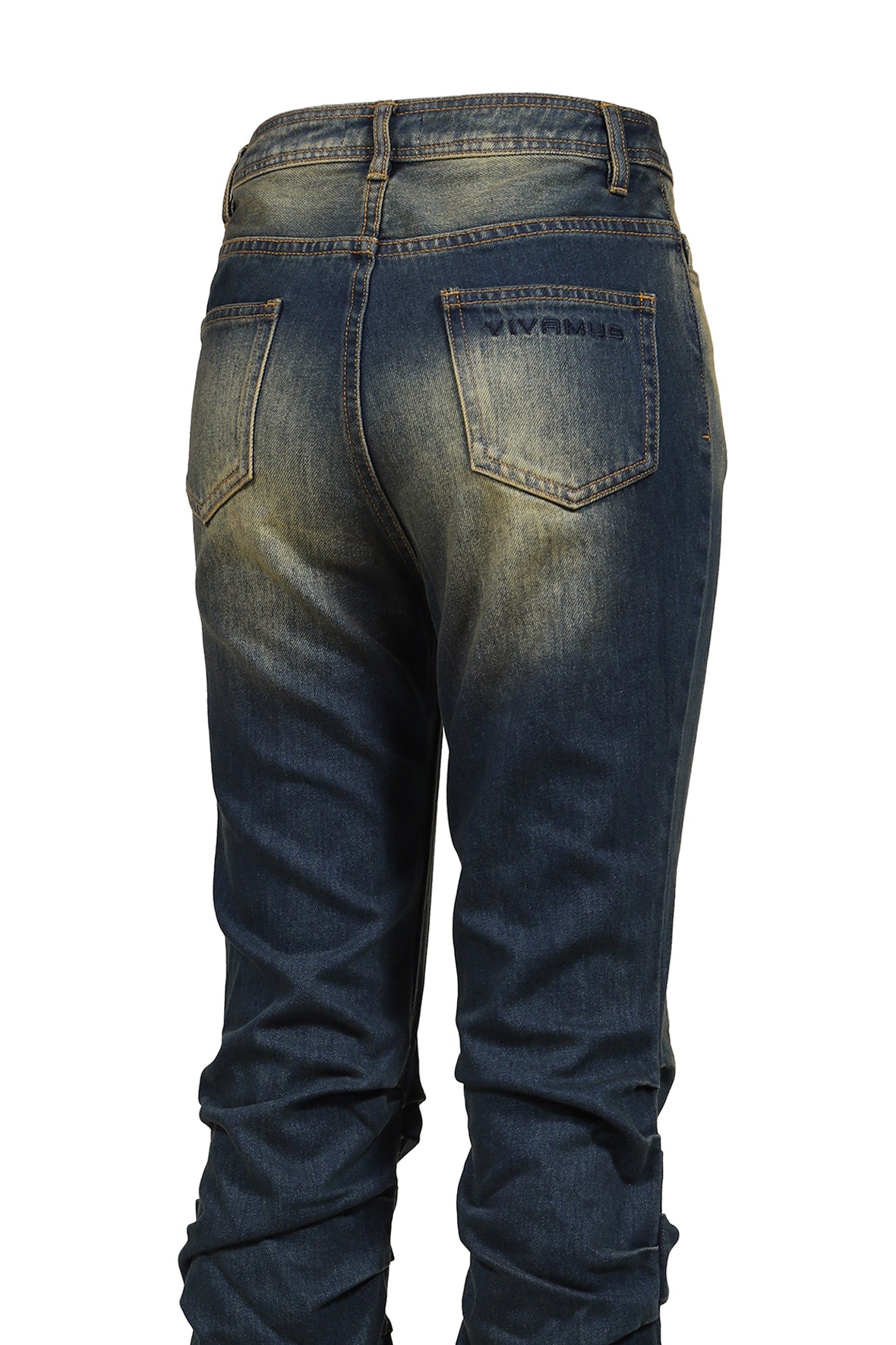 VIVAMUS 【本物保証】 デニムパンツ ストリート系 レディース LOOSED LEG DENIM PANTS / BLU