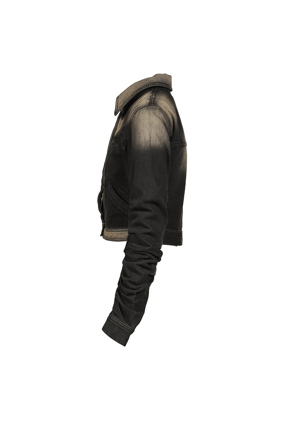 VIVAMUS 【本物保証】 ジャケット ストリート系 レディース LOOSED SLEEVE DENIM JACKET / BLK