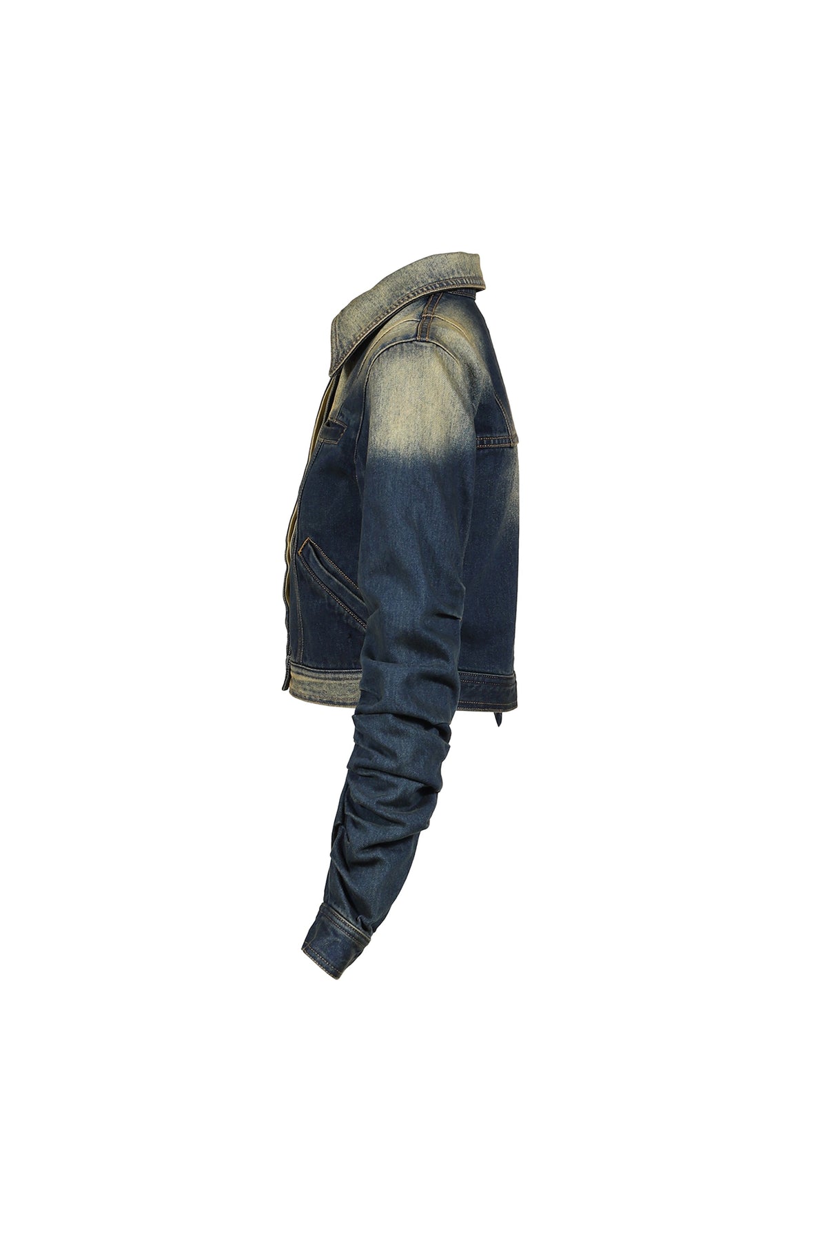 VIVAMUS 【本物保証】 ジャケット ストリート系 レディース LOOSED SLEEVE DENIM JACKET / BLU