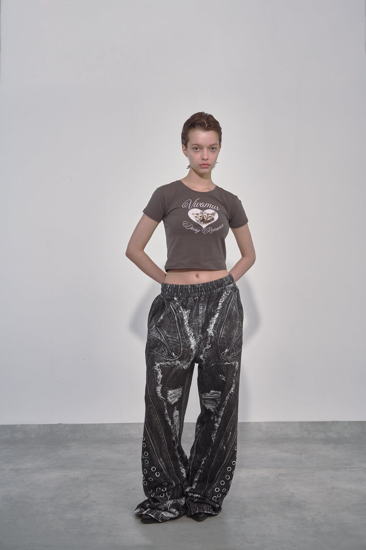 VIVAMUS 【本物保証】 スウェットパンツ ストリート系 レディース PRINT SWEAT PANTS / BLK