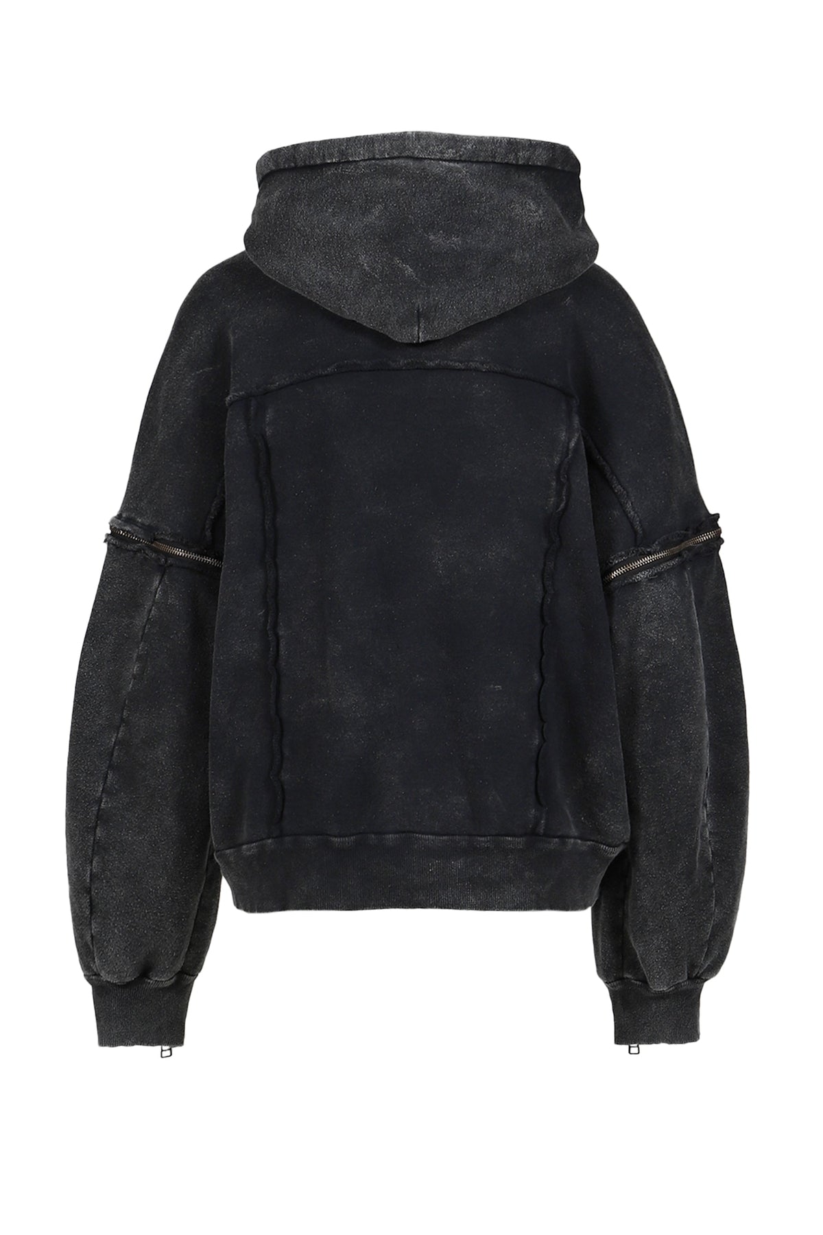 VIVAMUS 【本物保証】 パーカー ストリート系 レディース SPLIT SWEAT HOODIE / BLK
