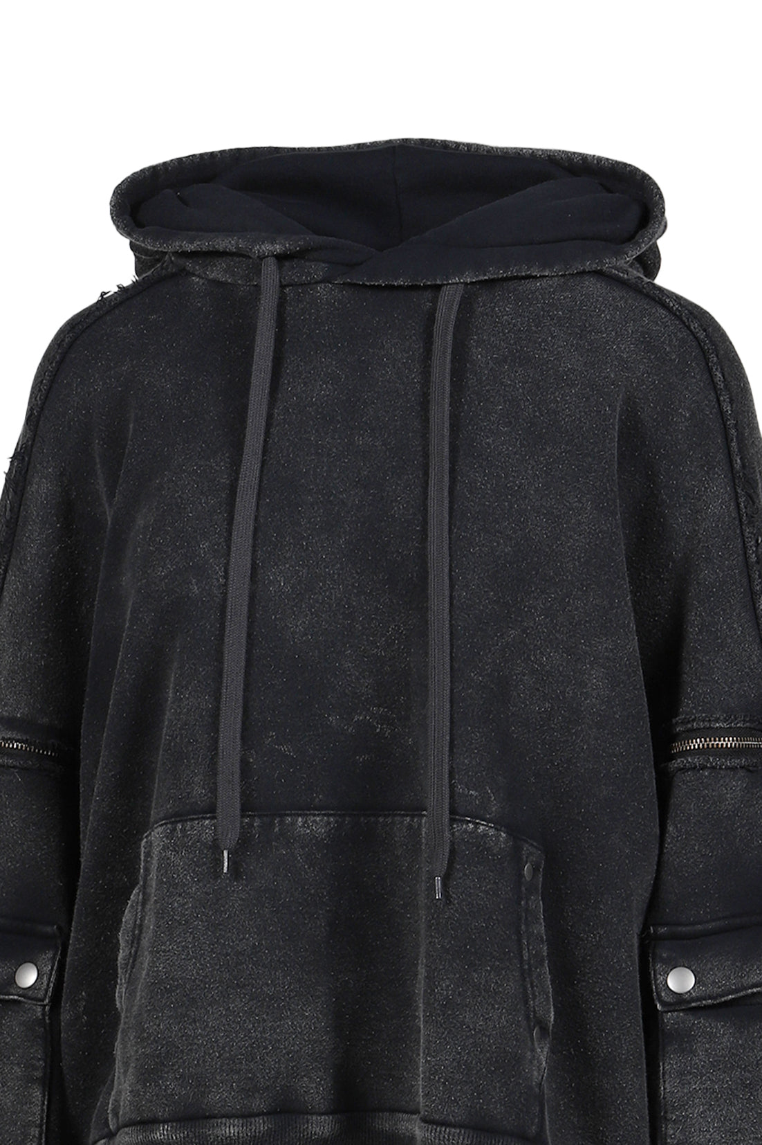 VIVAMUS 【本物保証】 パーカー ストリート系 レディース SPLIT SWEAT HOODIE / BLK