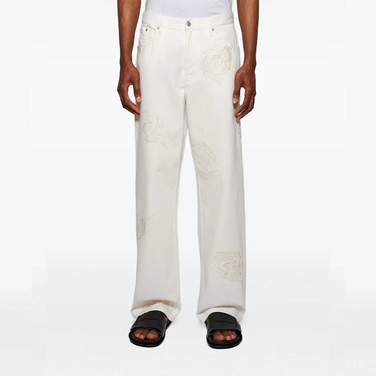 Dries Van Noten 【本物保証】 パンツ ストリート系 メンズ PINE EMB 1555 M.W.PANTS