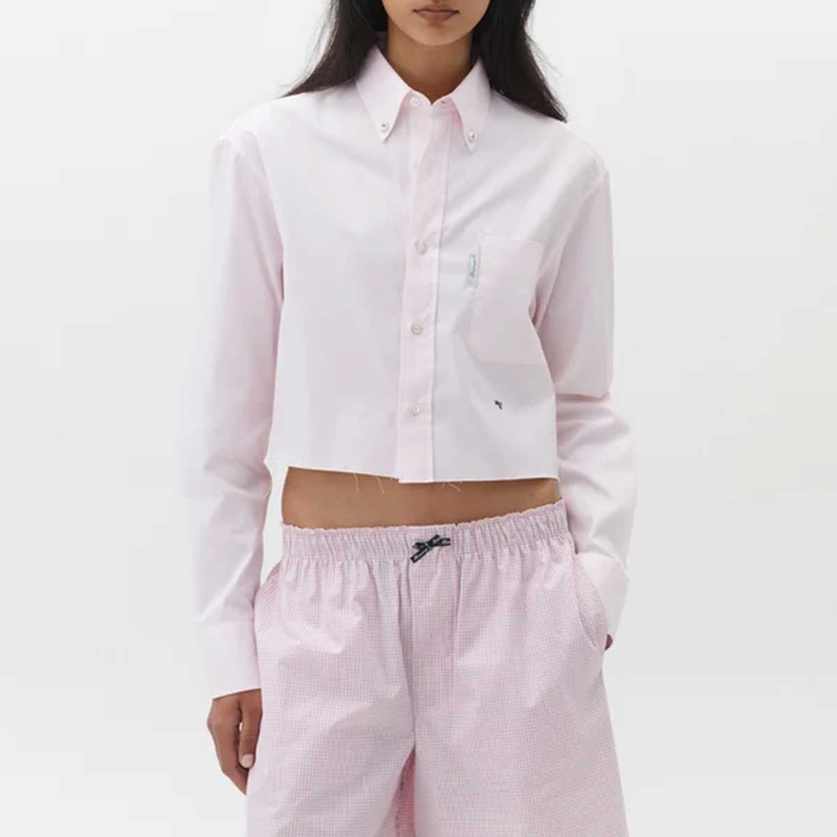 HommeGirls 【本物保証】 シャツ ストリート系 レディース Cropped Oxford Shirt