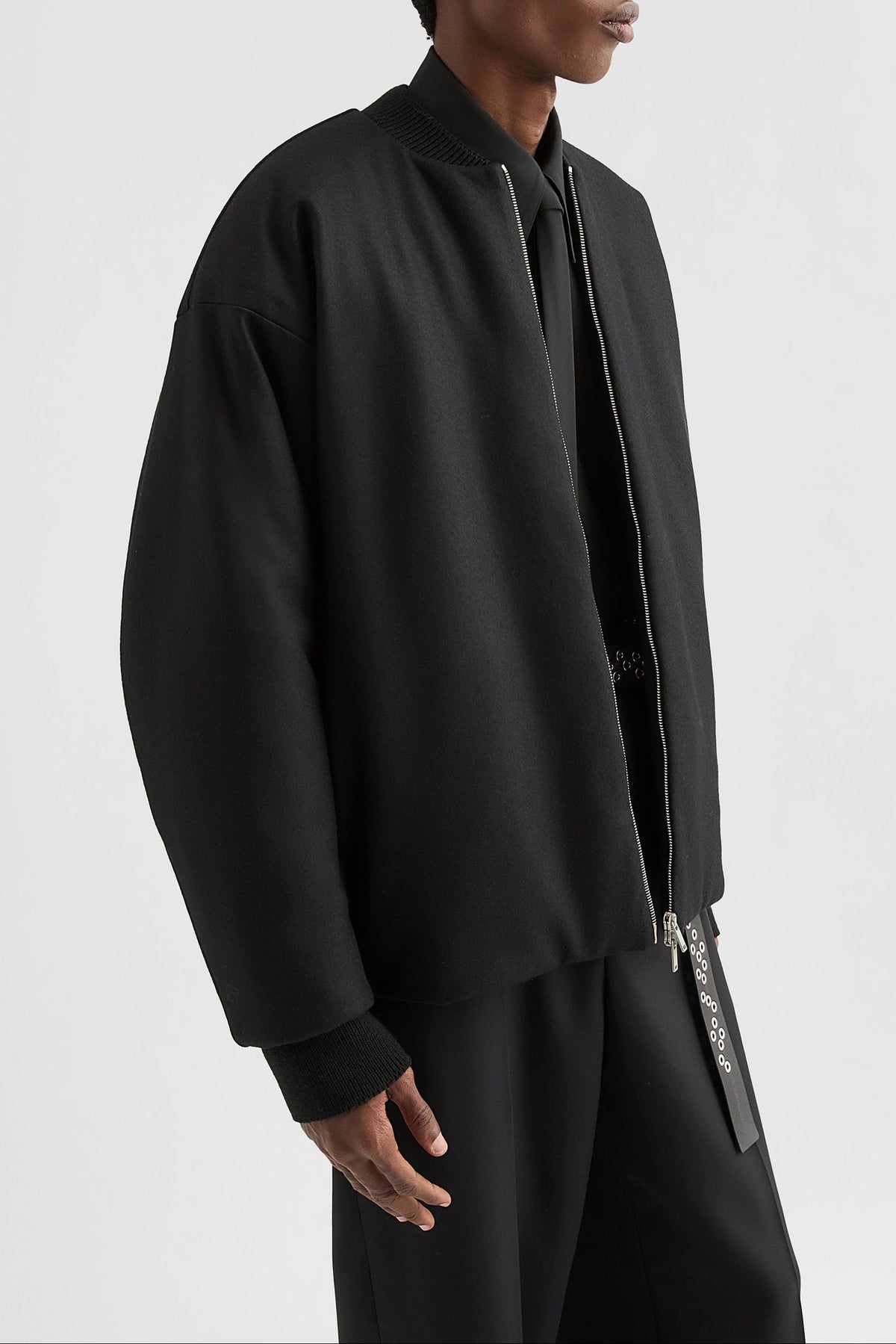 Jil Sander 【本物保証】 ジャケット・アウター ストリート系 メンズ ウールメルトン パディングボンバージャケット
