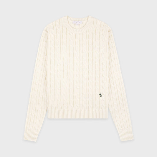 Sporty and Rich 【本物保証】 ニット ストリート系 レディース SRC Cable Sweater