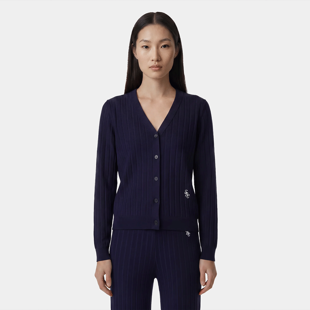 Sporty and Rich 【本物保証】 カーディガン ストリート系 レディース SRC Ribbed Cardigan