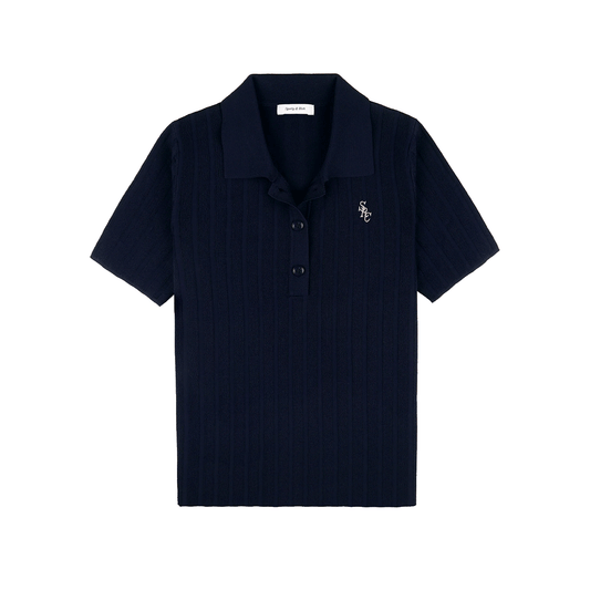 Sporty and Rich 【本物保証】 Tシャツ ストリート系 レディース SRC Ribbed Polo