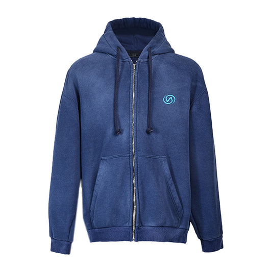 VUJA DE 【本物保証】 パーカー ストリート系 メンズ AXEL SUNFADED CHIRAL VD HOODIE IN SUPIMA COTTON