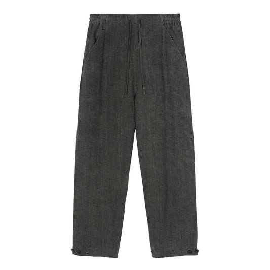 VUJA DE 【本物保証】 パンツ ストリート系 メンズ Cohen Relaxed Trousers in Sumi-Dyed Linen