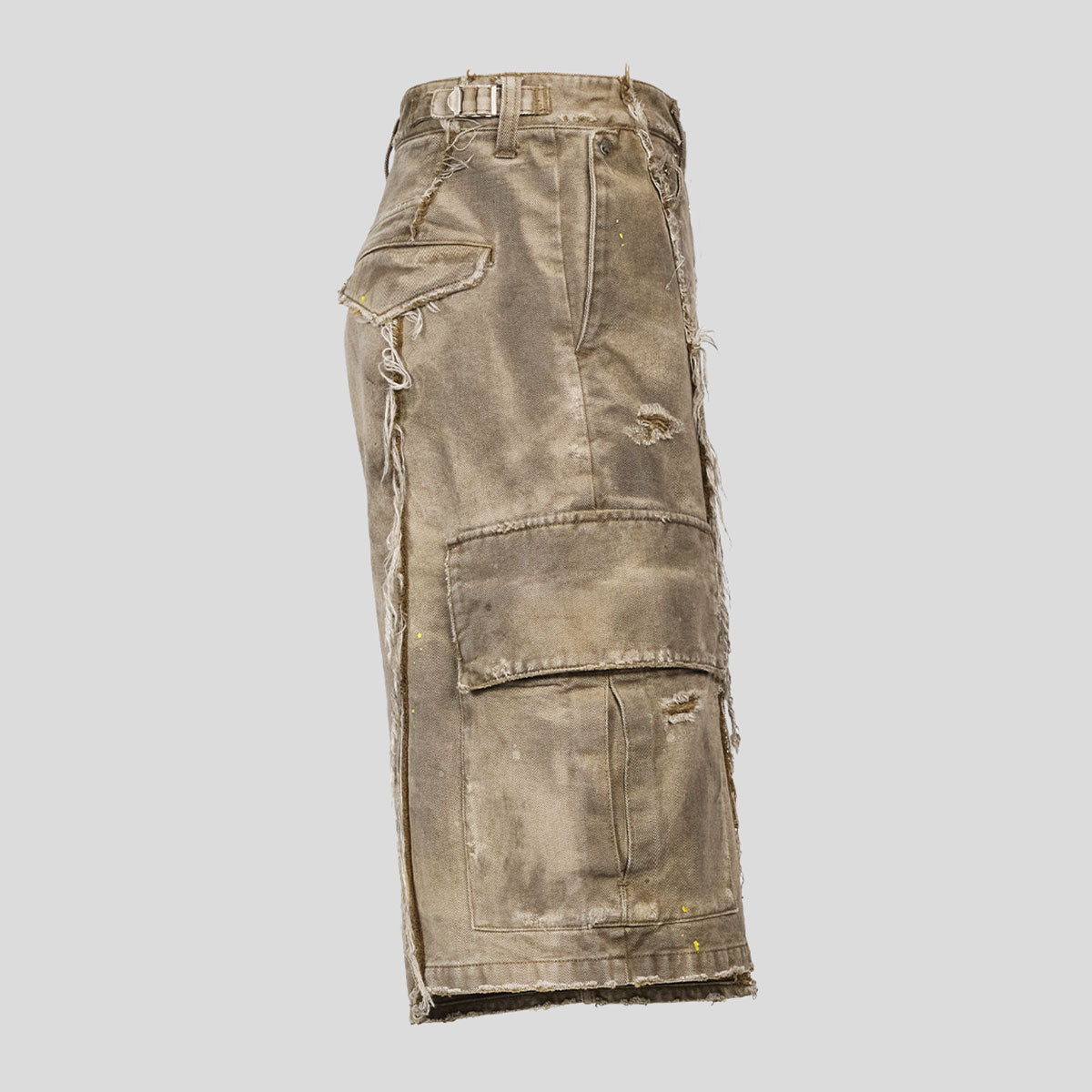 VUJA DE 【本物保証】 カーゴパンツ ストリート系 メンズ DAX DESTROYED AFFIX CARGO SHORTS IN BRUSHED COTTON