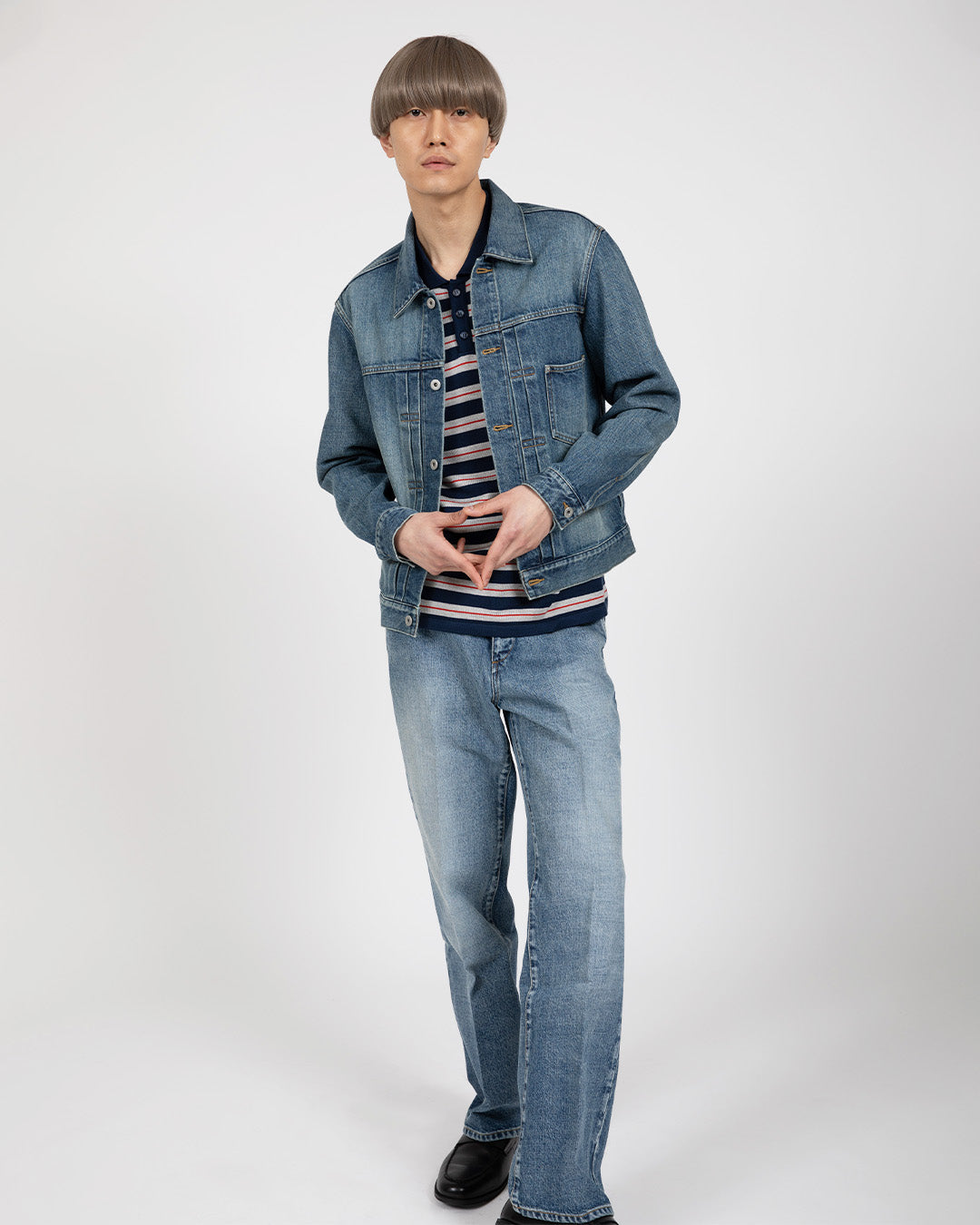 VUJA DE 【本物保証】 デニムパンツ ストリート系 メンズ DYLAN FLARED DENIM PANTS