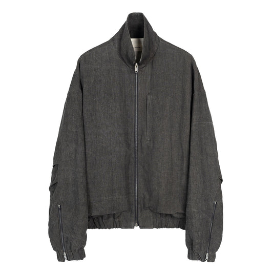 VUJA DE 【本物保証】 ジャケット ストリート系 メンズ Kira Drape Blouson in Sumi-Dyed Linen