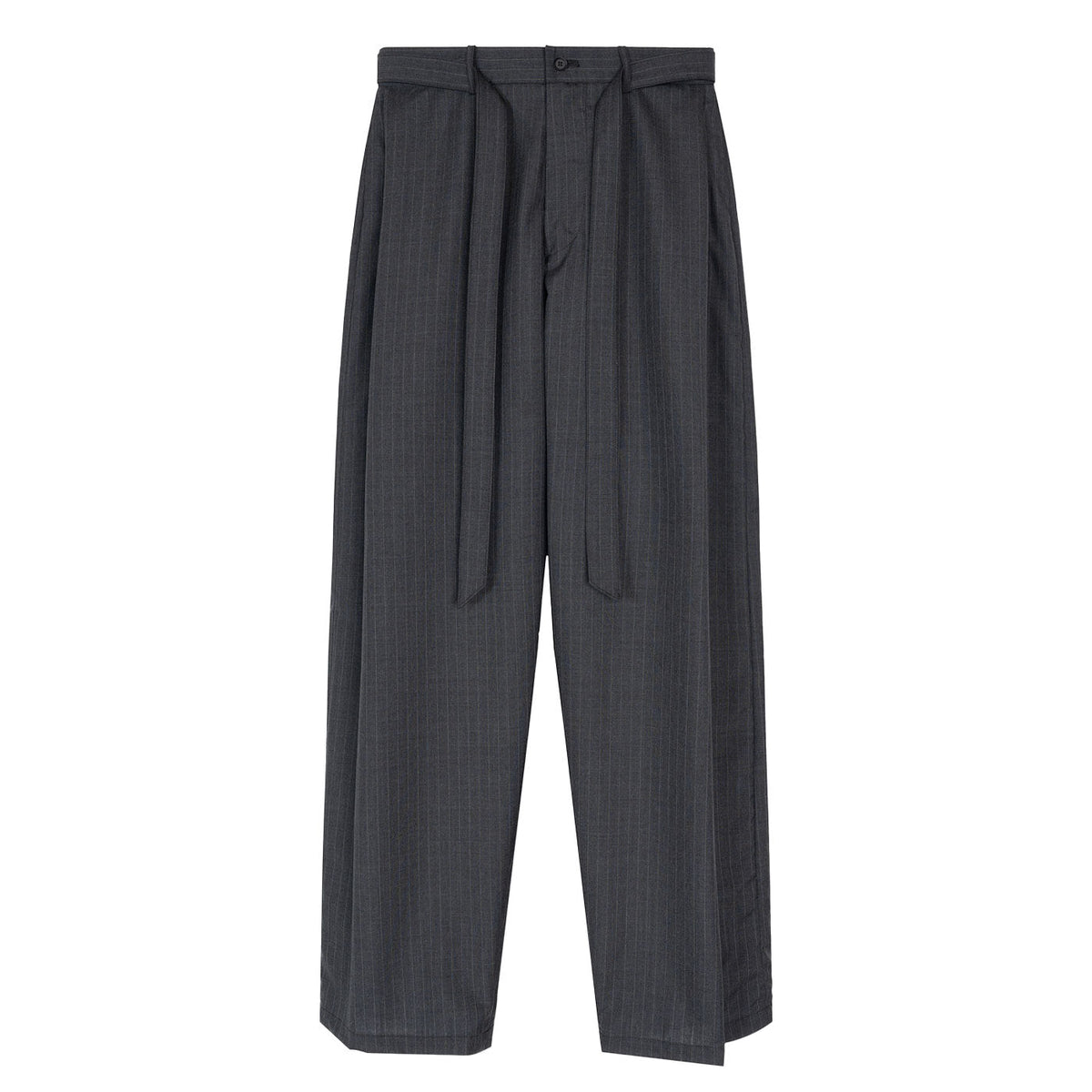 VUJA DE 【本物保証】 ベルト ストリート系 メンズ REN PINSTRIPE BELTED TUCK TROUSERS IN WOOL