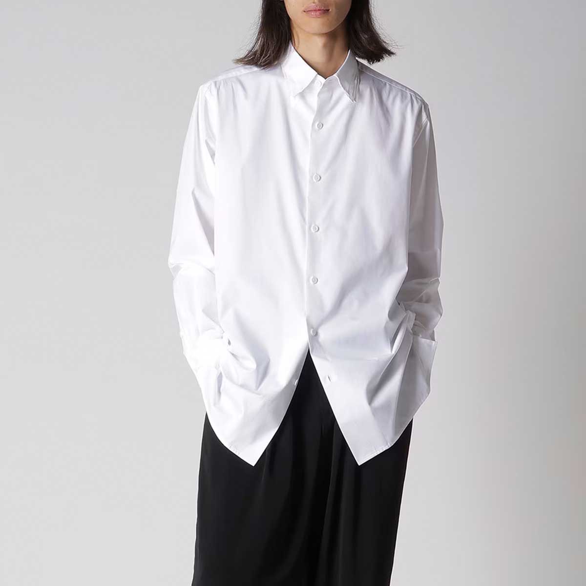 Ys for men 【本物保証】 シャツ ストリート系 メンズ 100/2 BROAD SHIRT WITH TRIPLE COLLAR
