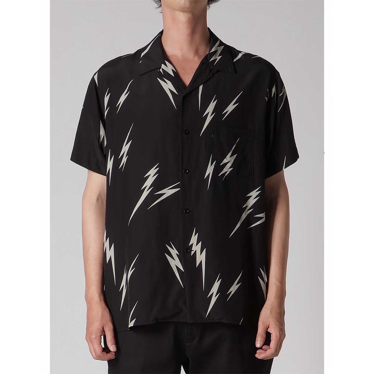 Ys for men 【本物保証】 シャツ ストリート系 メンズ 【Y's for men × MASSES】 THUNDER BLEACH DYED SHORT SLEEVE SHIRT