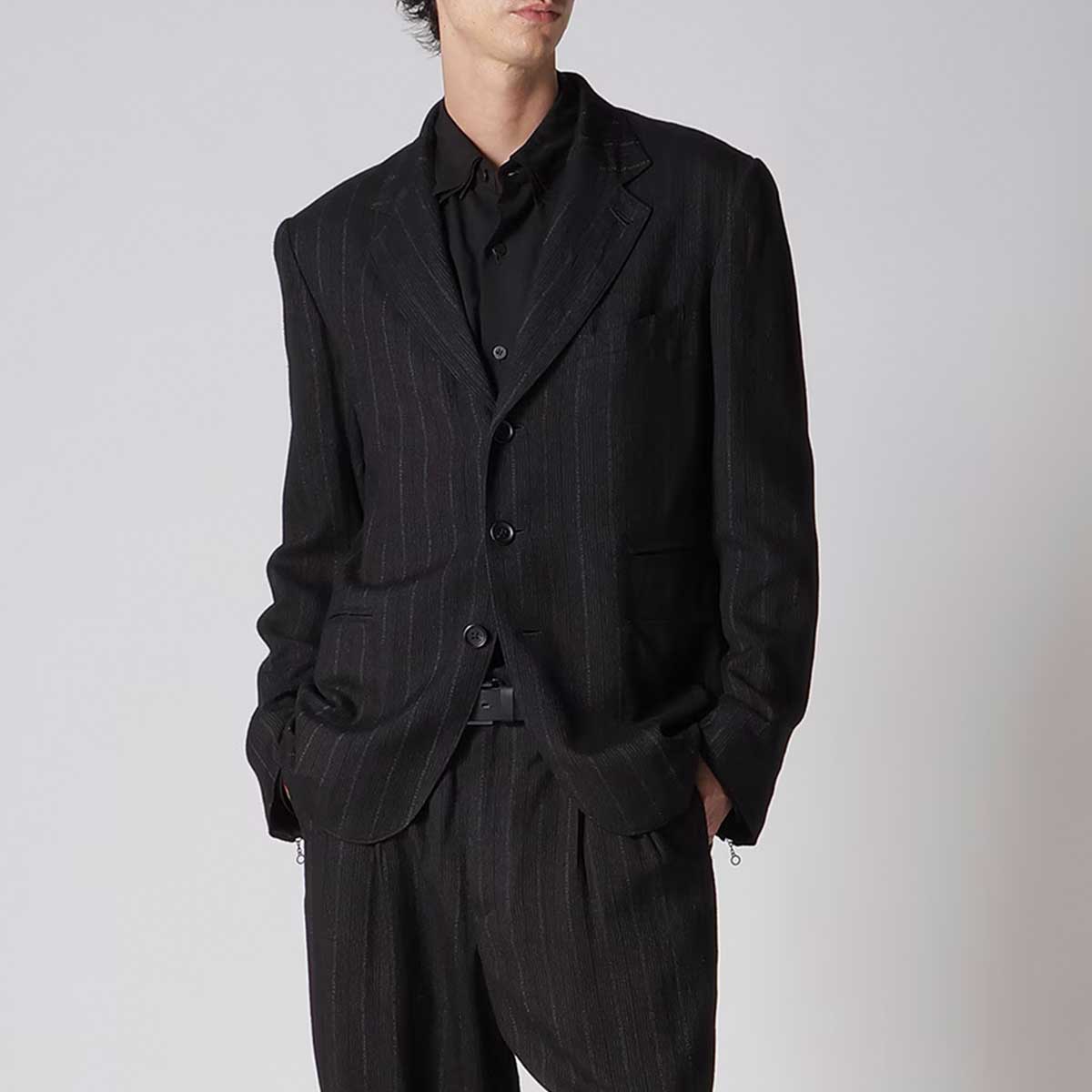 Ys for men 【本物保証】 ジャケット ストリート系 メンズ ZIP OPENED CUFF 3-BUTTON JACKET