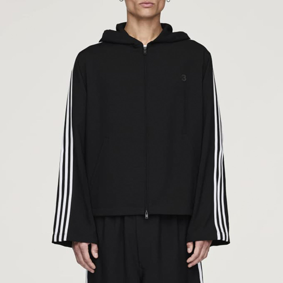 Y3 Yohji Yamamoto 【本物保証】 パーカー ストリート系 メンズ HOODED TRACK TOP 3-STRIPES