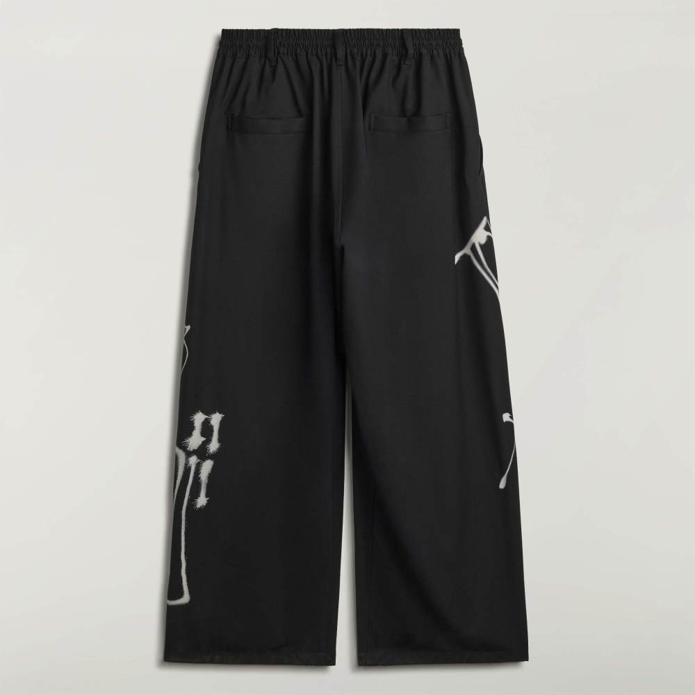 Y3 Yohji Yamamoto 【本物保証】 パンツ ストリート系 メンズ Y-3 CHITO GRAPHIC WIDE WOOL PANTS