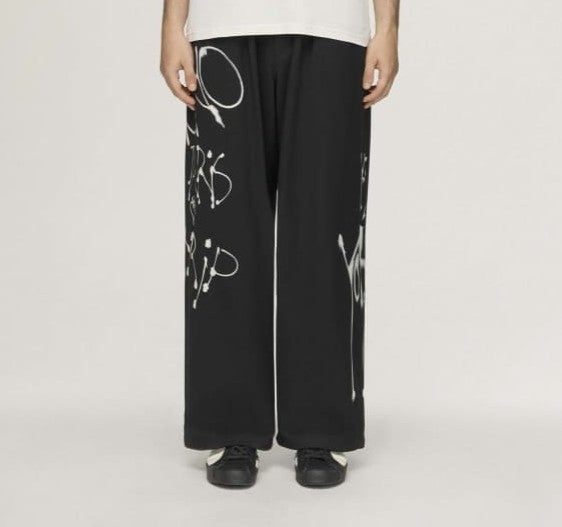Y3 Yohji Yamamoto 【本物保証】 パンツ ストリート系 メンズ Y-3 CHITO GRAPHIC WIDE WOOL PANTS