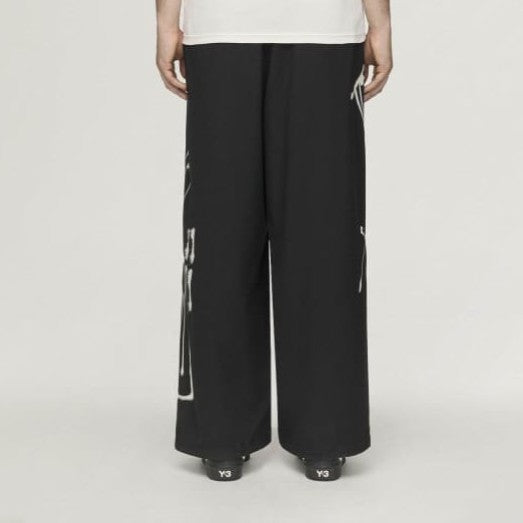 Y3 Yohji Yamamoto 【本物保証】 パンツ ストリート系 メンズ Y-3 CHITO GRAPHIC WIDE WOOL PANTS