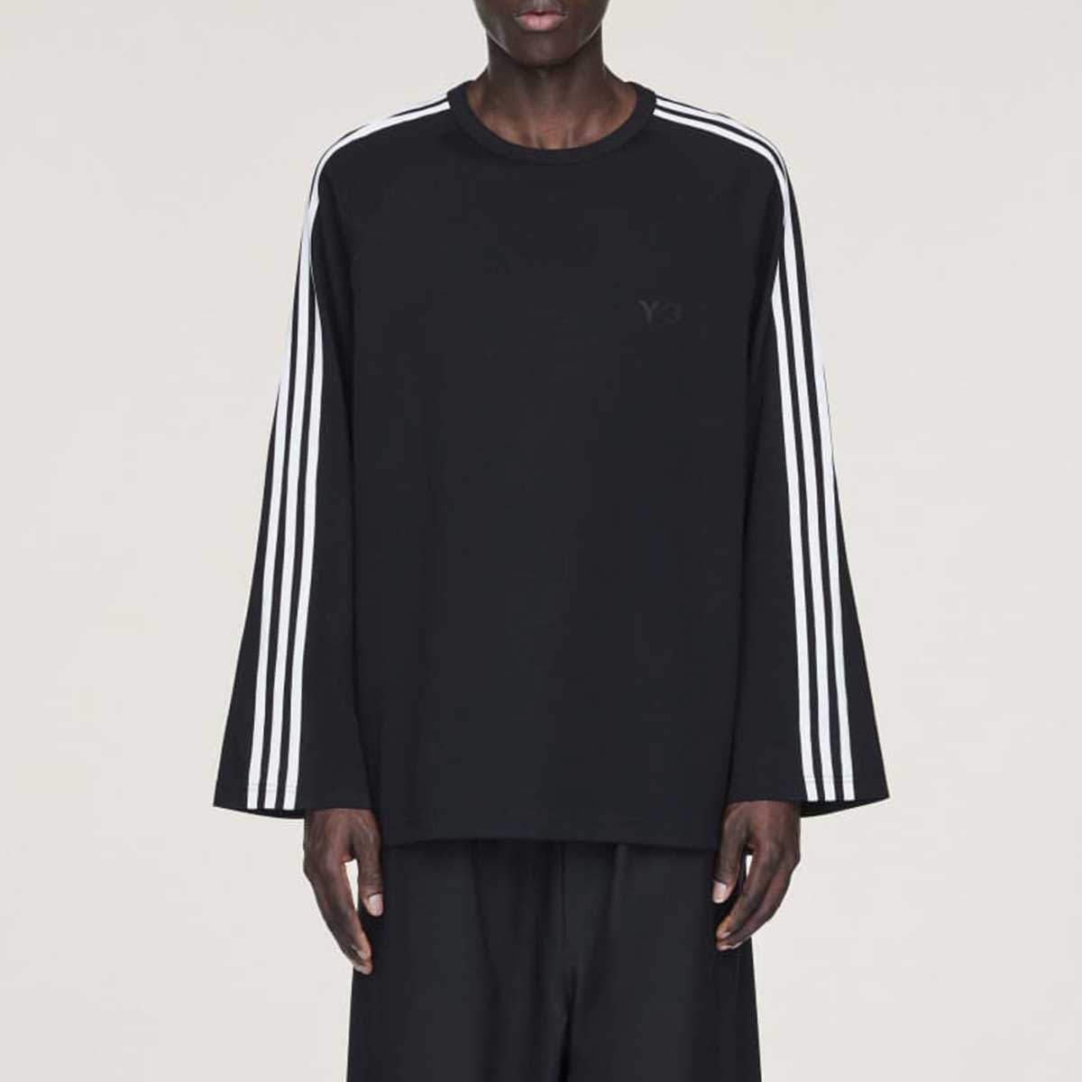 Y3 Yohji Yamamoto 【本物保証】 Tシャツ ストリート系 メンズ Y-3 LONG SLEEVE TEE 3-STRIPES