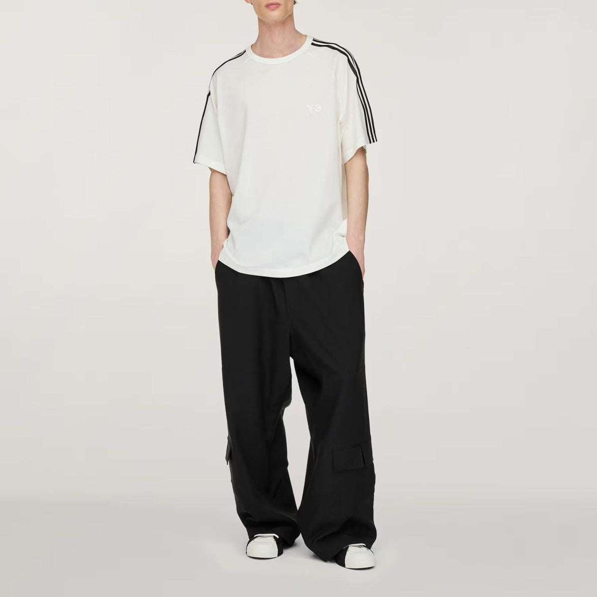 Y3 Yohji Yamamoto 【本物保証】 Tシャツ ストリート系 メンズ Y-3 SHORT SLEEVE TEE 3-STRIPES