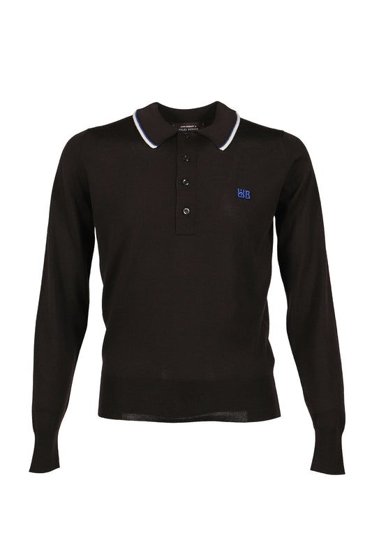 Wales Bonner ウェールズ・ボナー 【本物保証】 ニット ストリート系 メンズ HENRY POLO / DARK BRW